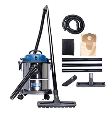 Scheppach Nass- und Trockensauger NTS20 inkl. umfangreichem Zubehörpaket - 1200 W | 20 Edelstahlbehälter | Ausblasfunktion im Sale